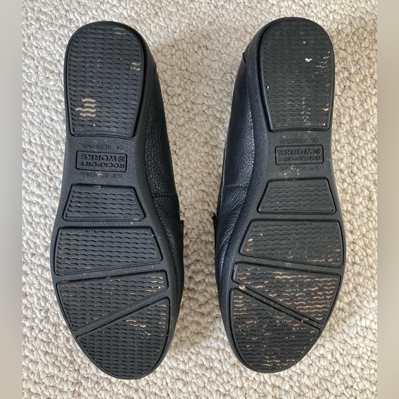 Rockport Steel-Toe Slip Resistant Black Shoes Loafers - Picture 6 of 8